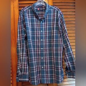 Chaps Easy Care Men's Long Sleeve Button Down Shirt Size XXL